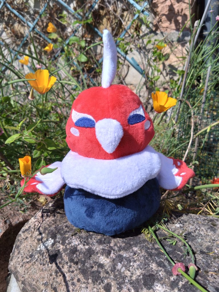 Peluche de coq gaulois vu de face