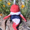 Peluche de coq gaulois vu de dos